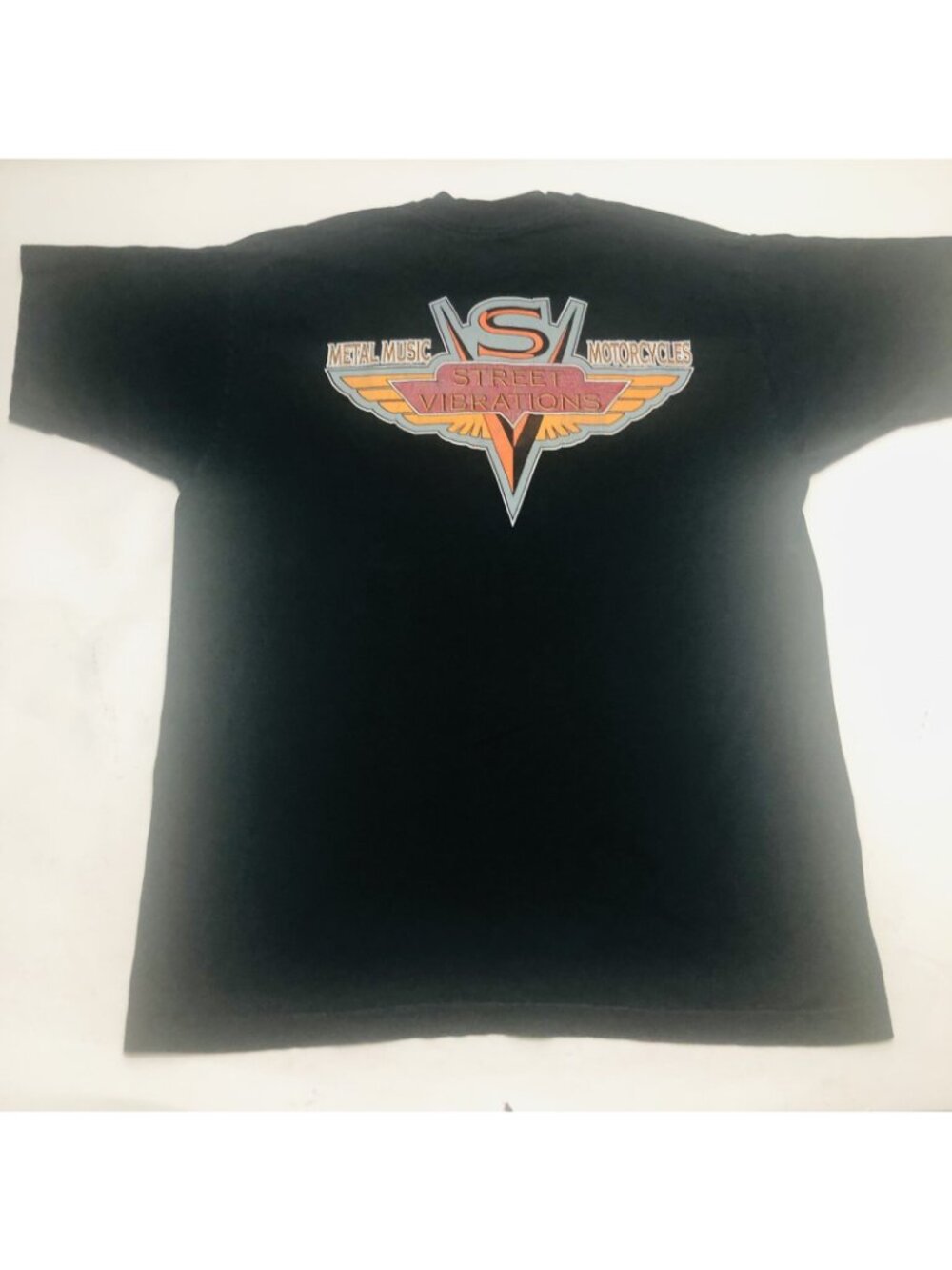 Street Vibrations Motorcycles Metal Music Black Biker Reno T Shirt Mens Size XL - Picture 9 of 11